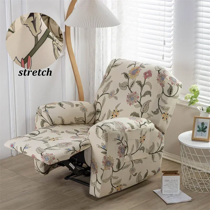 

Spandex Recliner Chair Cover All-inclusive Relax Lazy Boy Chair Covers Printed Single Sofa Slipcovers Stretch Armchair Slipcover