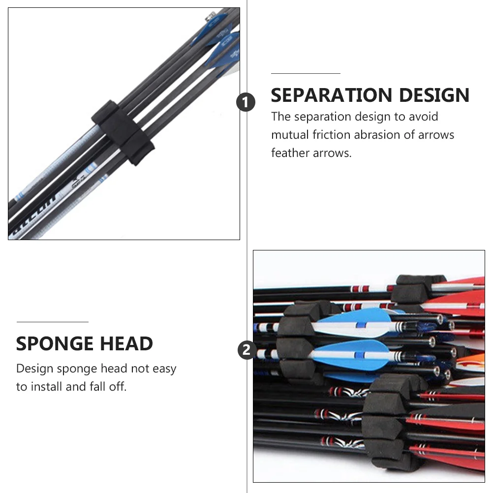 2 Pcs Arrow Separator Rack EVA Sturdy Hold 12 Arrows Protect Avoid Friction Arrow Holder Round Quiver Archery