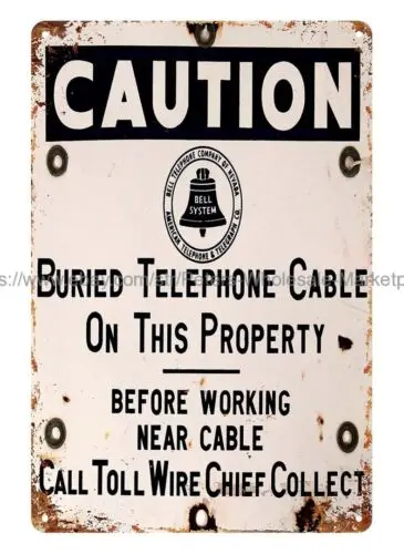 interior design for living room Telephone Cable Caution Sign metal tin sign