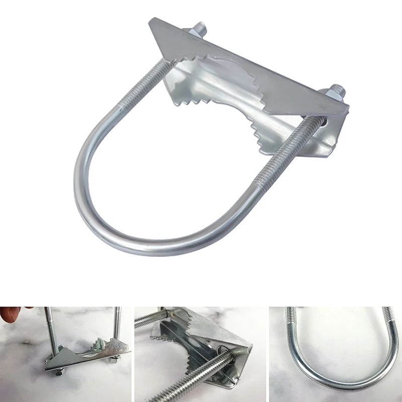 1PC Stainless Steel Antenna Mast Clamp U-Bolt Mount Bracket for Outdoor LoRa Helium Miner