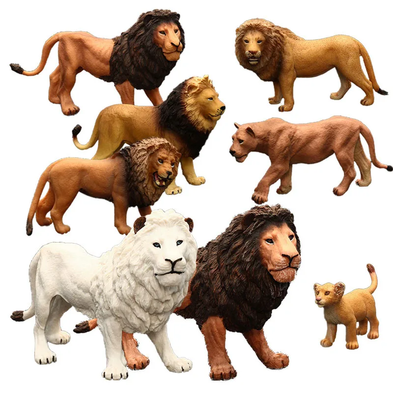 New Realistic Farm Poultry Solid Simulation Lion Figurines ABS Action Figures Model Collection Educational Toy For Children Gift