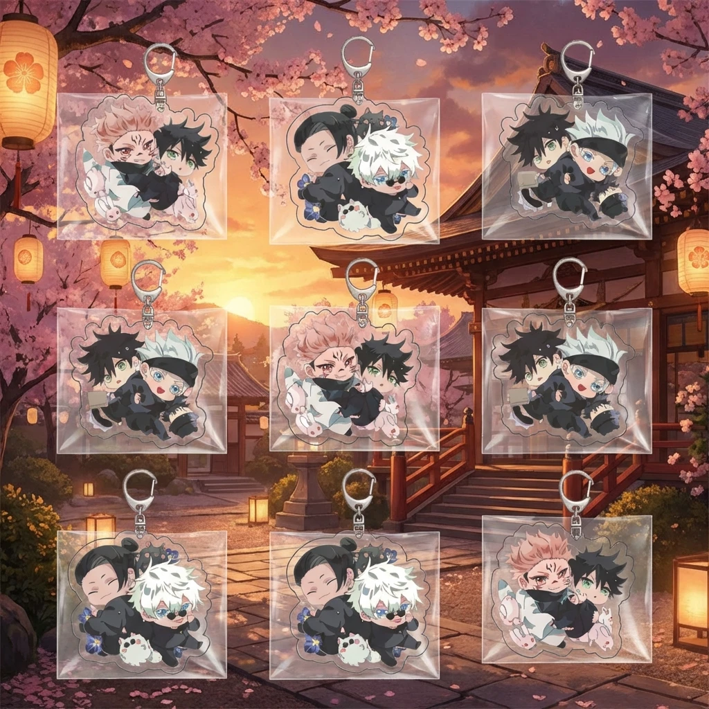 Llavero de acrílico de anime Jujutsu Kaisen, colgante de figura de acción de Gojo Satoru, accesorios creativos para fans, regalo de cosplay, colección