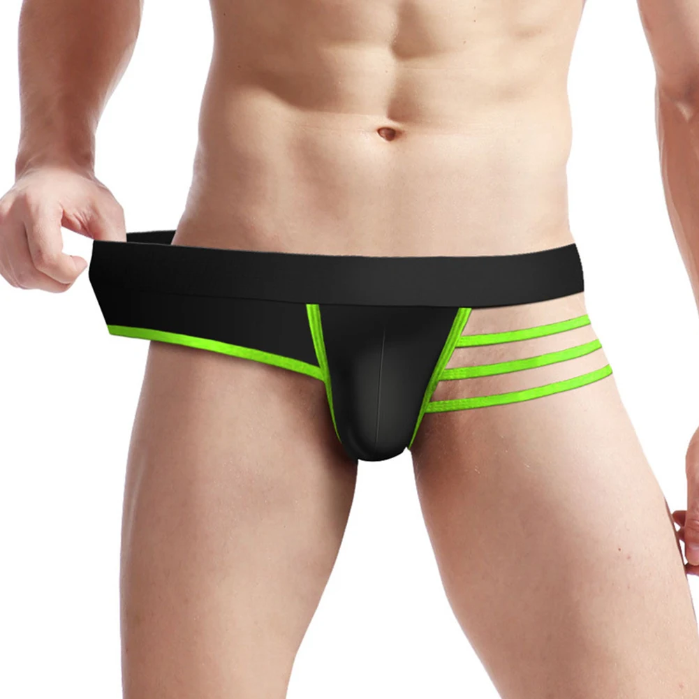 Tanga Sexy de tiro bajo para hombre, suspensorio, lencería cómoda, calzoncillos recortados, traje de baño de moda, bragas eróticas