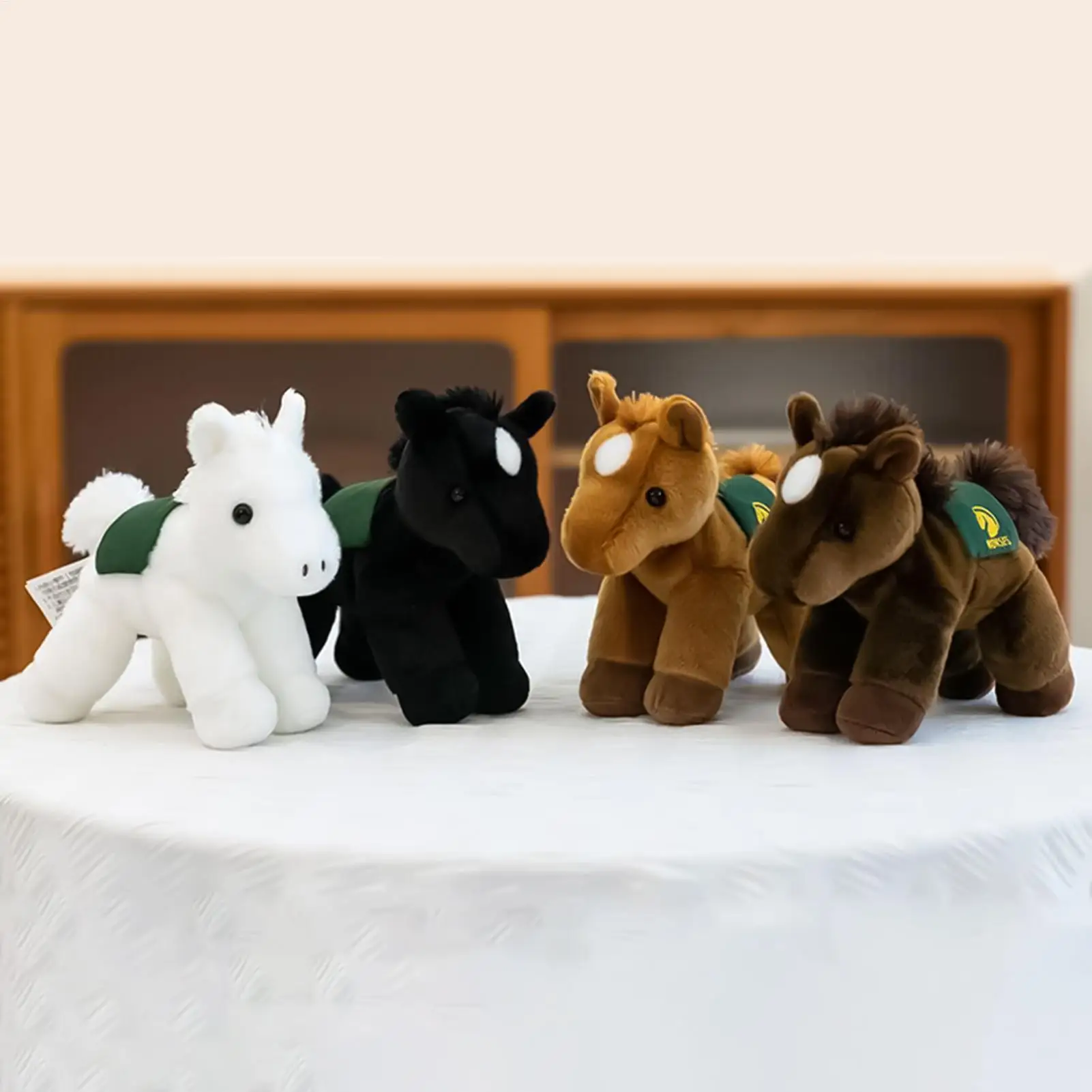 1 Uds. De juguete de peluche de caballo suave y bonito abrazable, muñeco de mascota bonito de alta calidad, decoración del hogar, almohada para dormir, regalo para niños