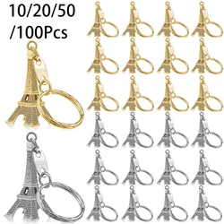 10/20/50/100Pcs Eiffel Tower Keychain Retro Hanging Charm for Bag Purse Eiffel Tower Pendants Paris Gifts