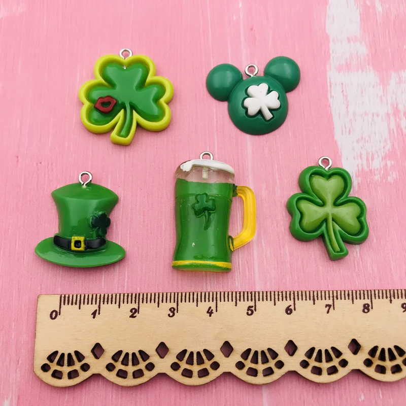 10pcs Hot Selling Resin Cute Kawaii Lucky Charm for Keychain, Earring, Scrapbooking, DIY Making, Necklace
