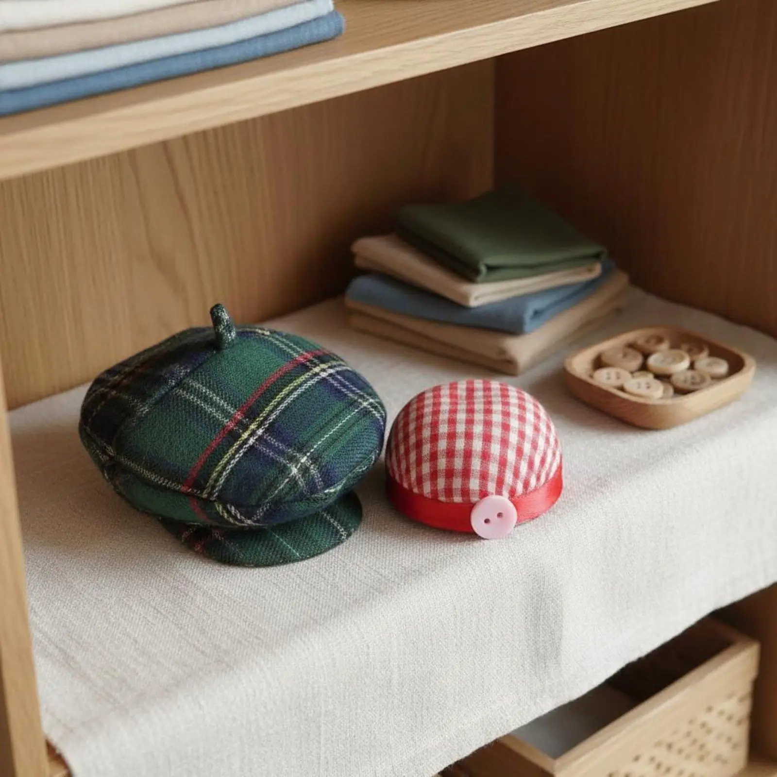 Doll Accessory Versatile Decoration Hat and Scarf Set Tiny Cap Hat
