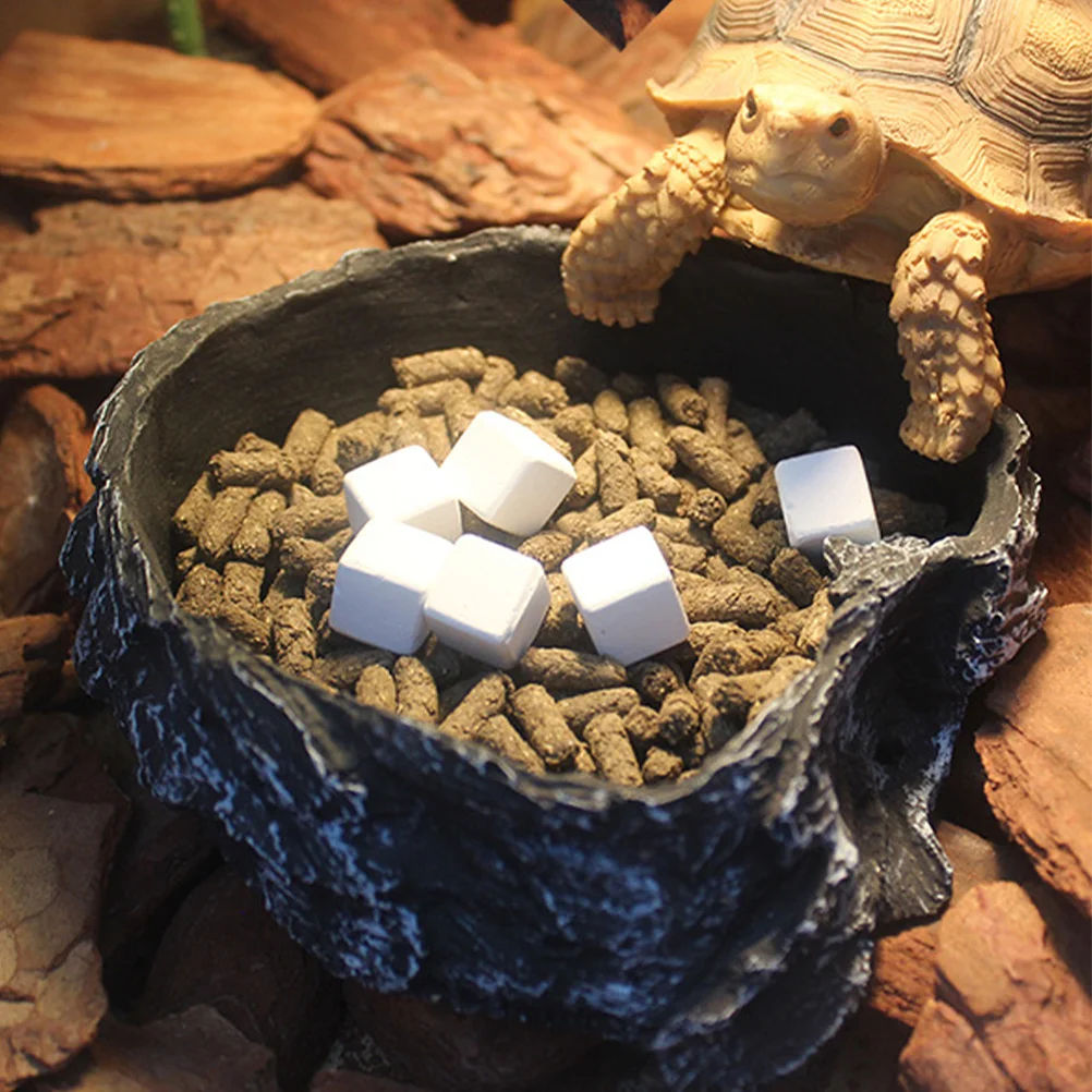 

6Pcs Calcium Block Mineral Cubes Reptile Tank Feeding Turtle Tortoise Aquarium Supplement Reptile Calcium Turtle