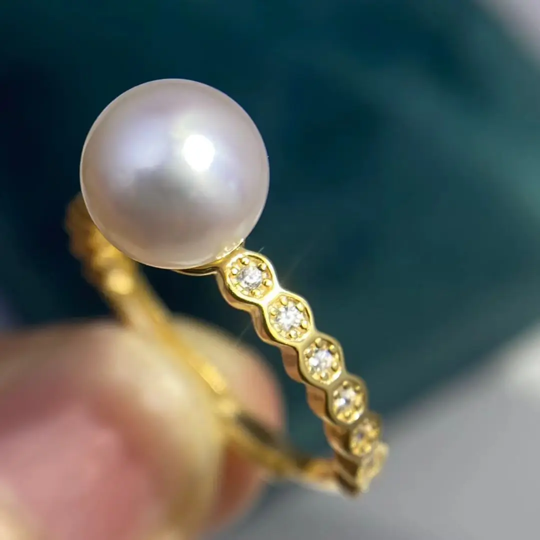 

Оптовые комплекты для изготовления колец из стерлингового серебра 925 пробы с регулируемой застежкой, основы для крепления жемчуга 7-8 мм, 5 шт./лот