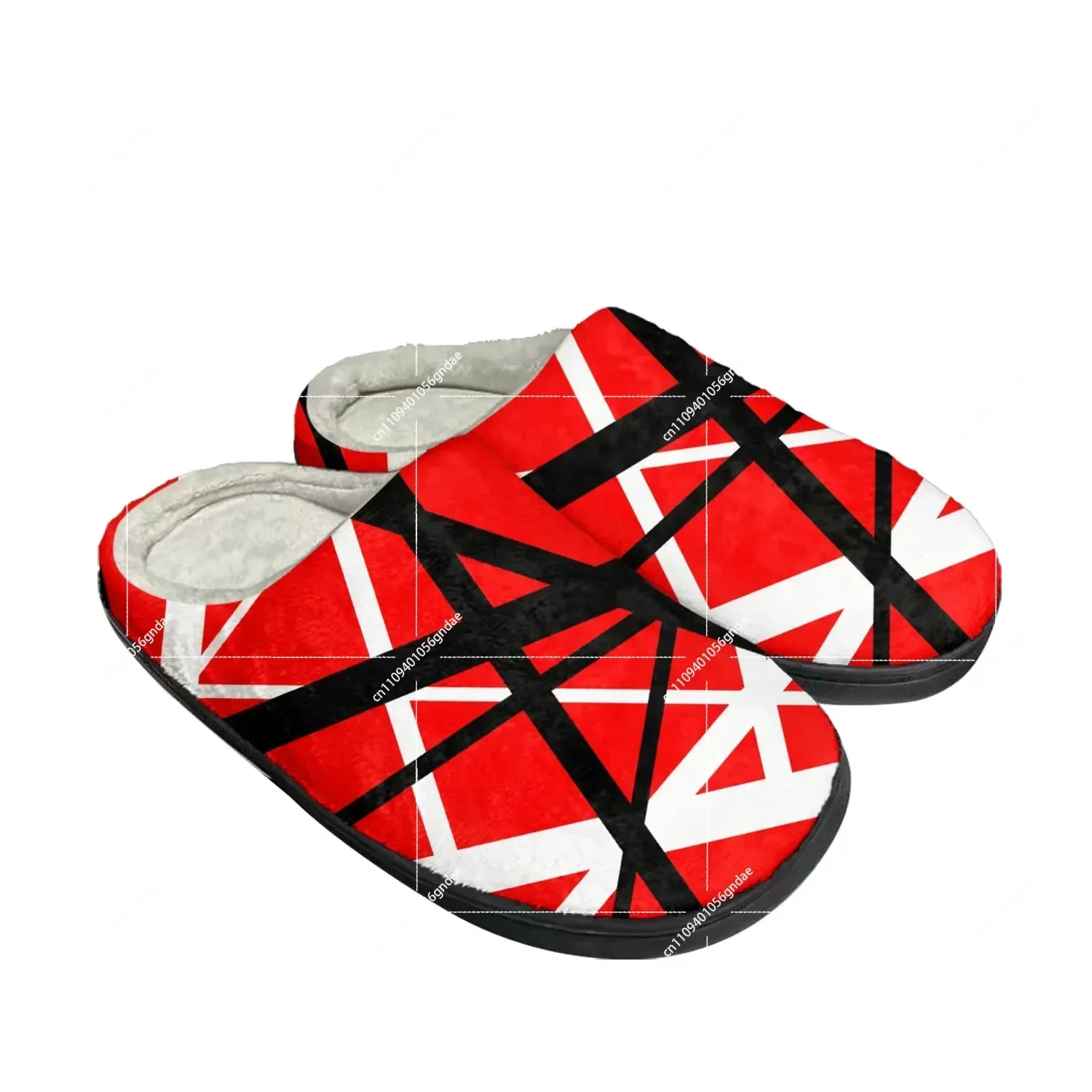 

Теплые домашние тапочки Van Halen 5150 Stripe Pop Rock Band из хлопка, на заказ, для мужчин и женщин, плюшевые, для спальни, термо-тапочки