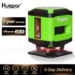 Huepar Floor Laser Level  5 Lines for Tile Laying Square Leveling Cross Line 360° Red Beam Coverage Horizontal Laser Tools