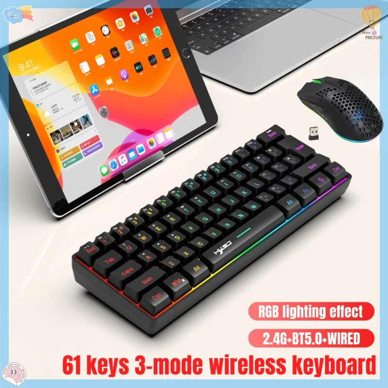 

Клавиатуры и мышь kwhite геймерская беспроводная игровая глазная плата USB 60% Компьютерная branco Bluetooth комбинированная эргономичная клавиатура для ПК с подсветкой