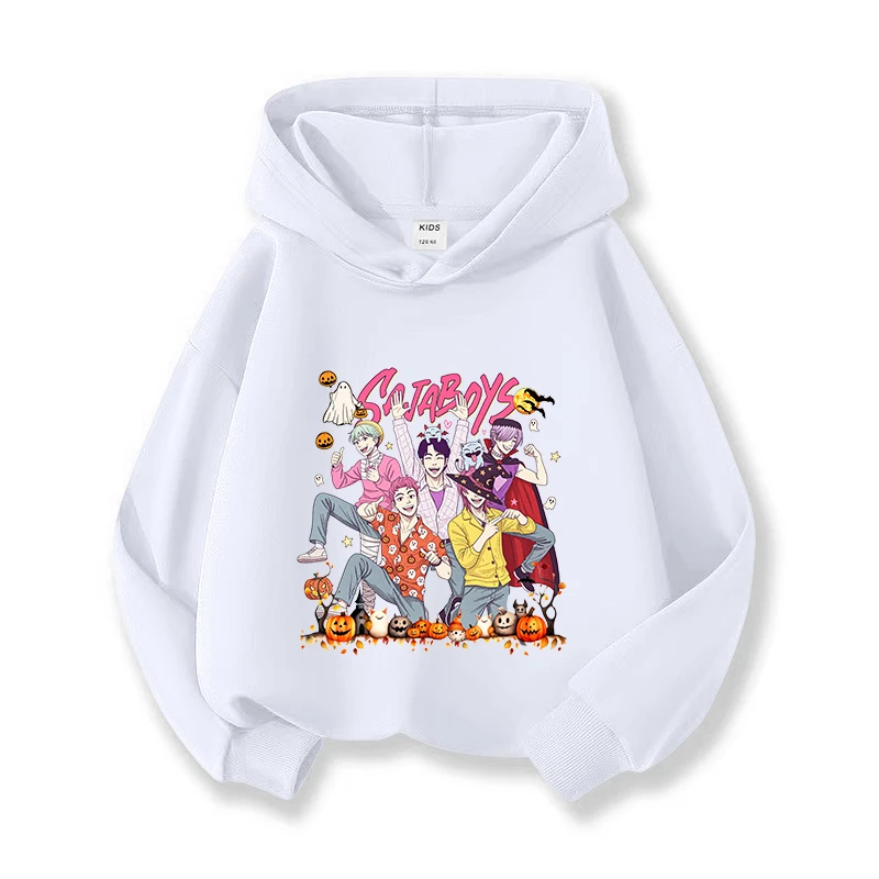 

one a Halloween Gift KPOP Children Hoodie Set Korean Style Boys Girls Warm Outerwear Autumn Winter 2025 Y2K Cute Design