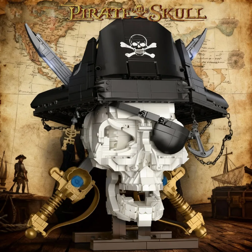 Creative 1167pcs building blocks pirate skull MOC Building Block Set Model Gifis Toys Christmas  Adult  Kids ABS