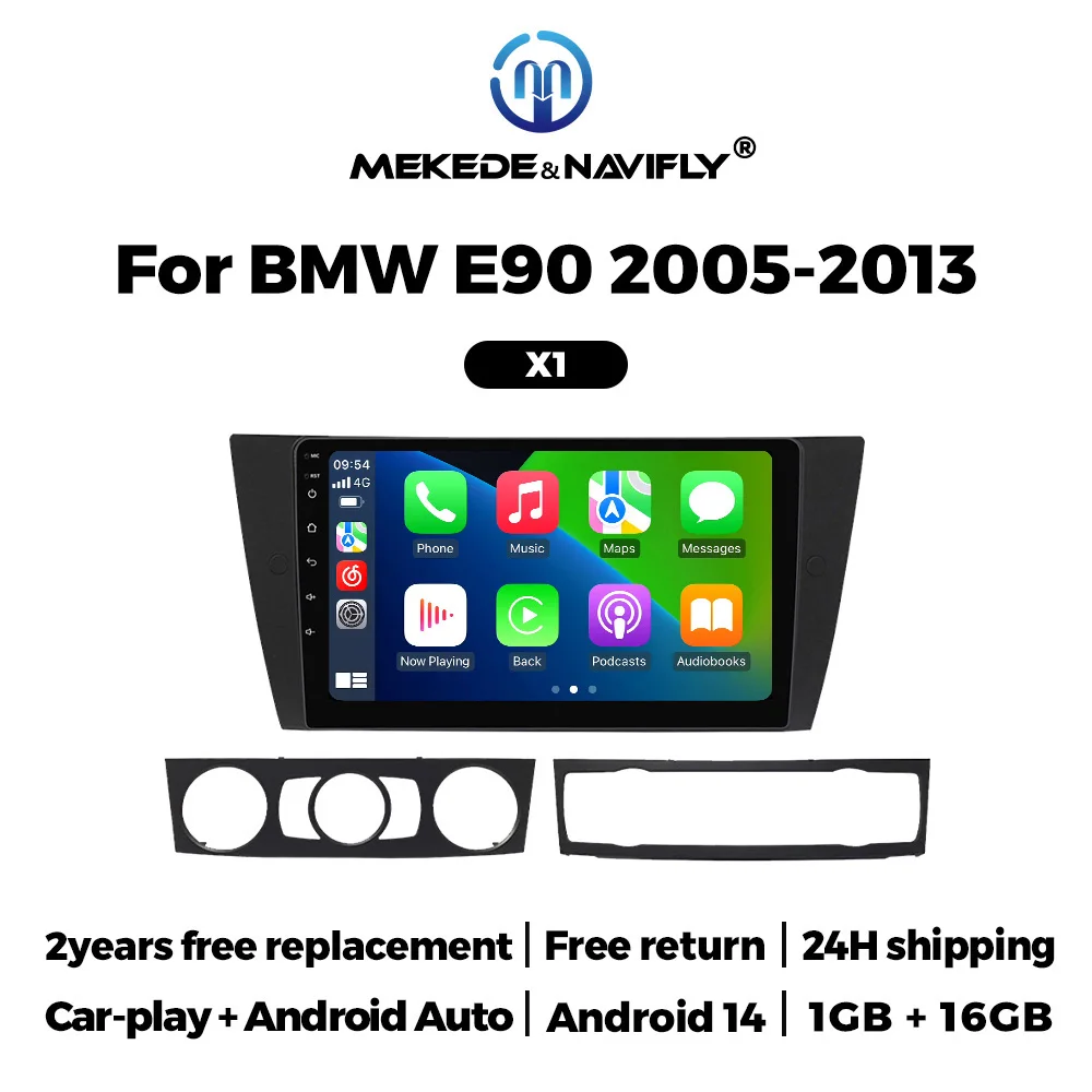 MEKEDE Android Auto Radio Scherm Voor BMW E90 E91 E92 E93 2005-2013 Draadloze Carplay WIFI Auto Multimedia stereo Video Speler