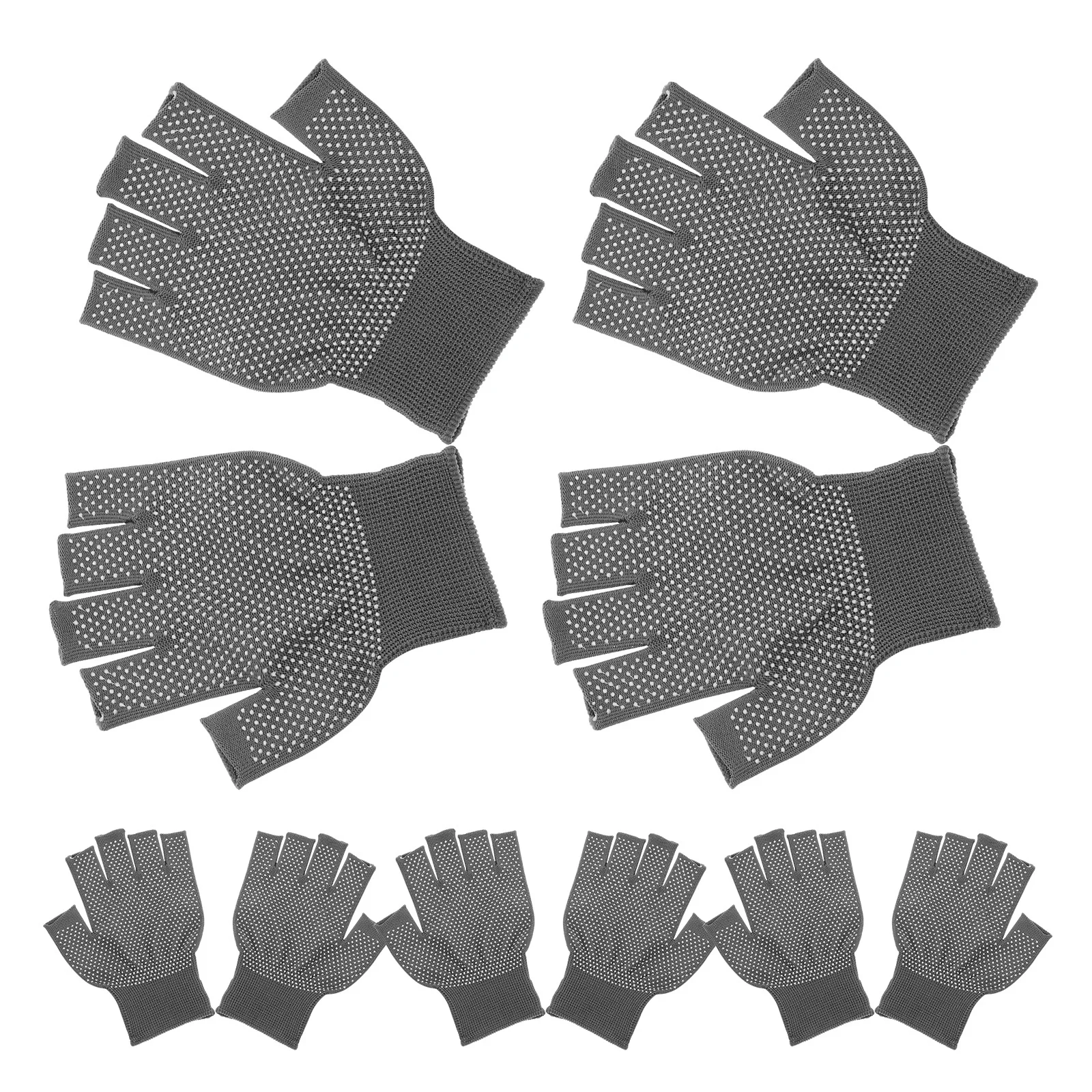 

5 пар перчаток без пальцев для работы, зимние, теплые, дышащие, противоскользящие, для мужчин и женщин, для улицы и дома, совместимые с сенсорными экранами