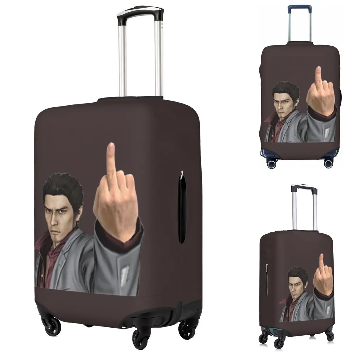 

Kazuma Kiryu, защитный чехол для чемодана на средний палец, эластичные защитные чехлы для дорожного багажа на 18-32 дюймов