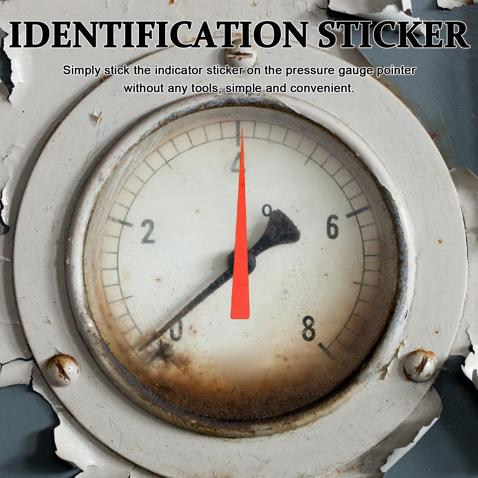 

Pressure Gauge Identification Sticker Reflective Waterproof Arrow Indicator for Oil Differential Water Column Test Kit