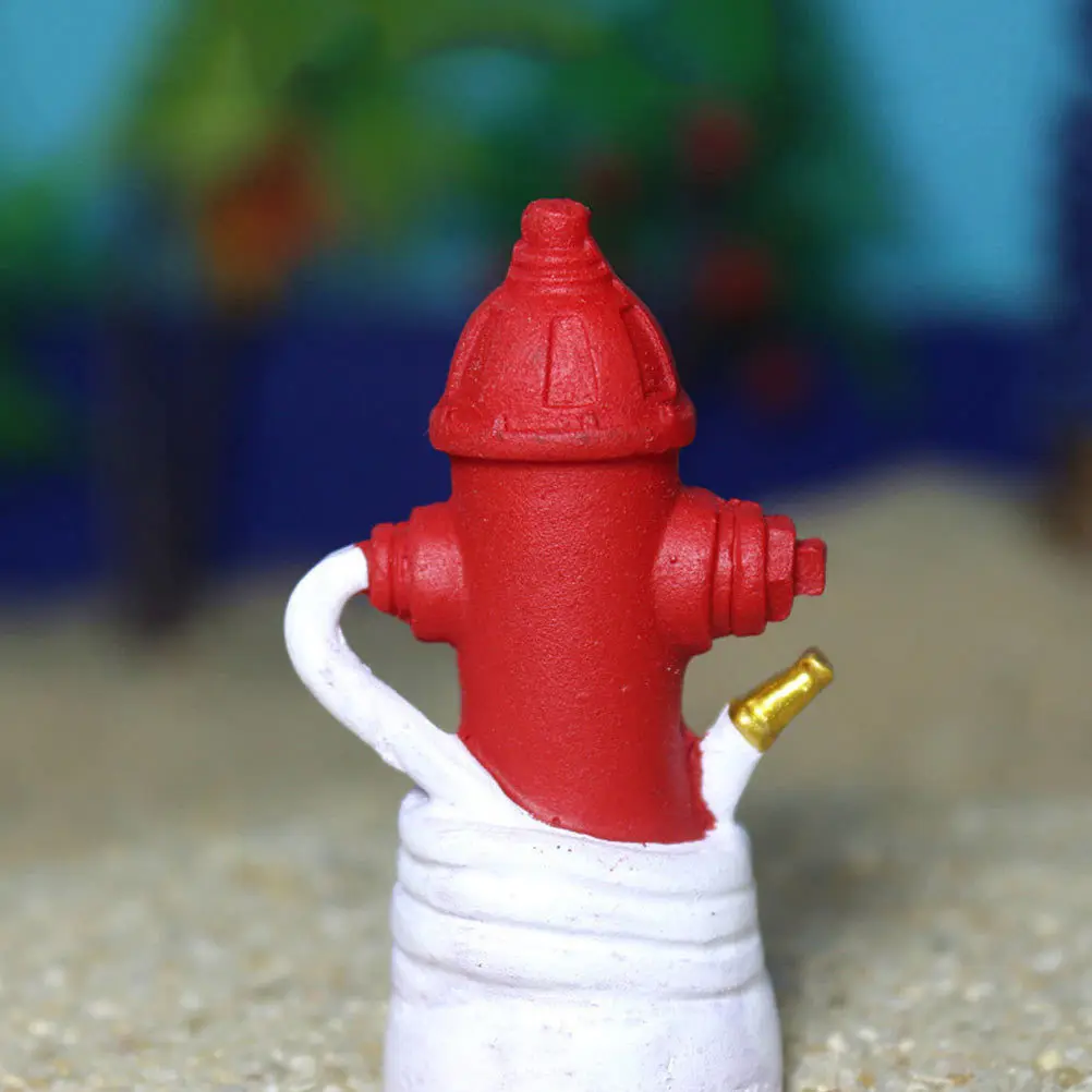 

2Pcs Fire Hydrant Statue Resin Decor Landscape Adornment Desktop Ornament Garden Sand Table Decoration Fire Hydrant Statue Decor
