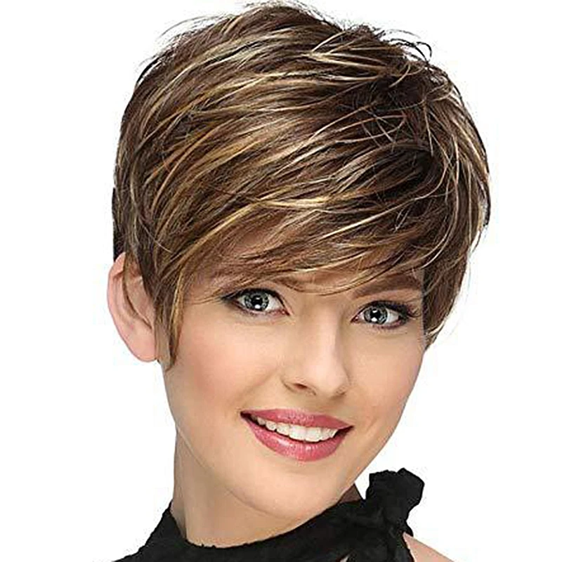 Short Straight Synthetic Wig Female Natural Wig For Role-Playing And Daily Use Wig