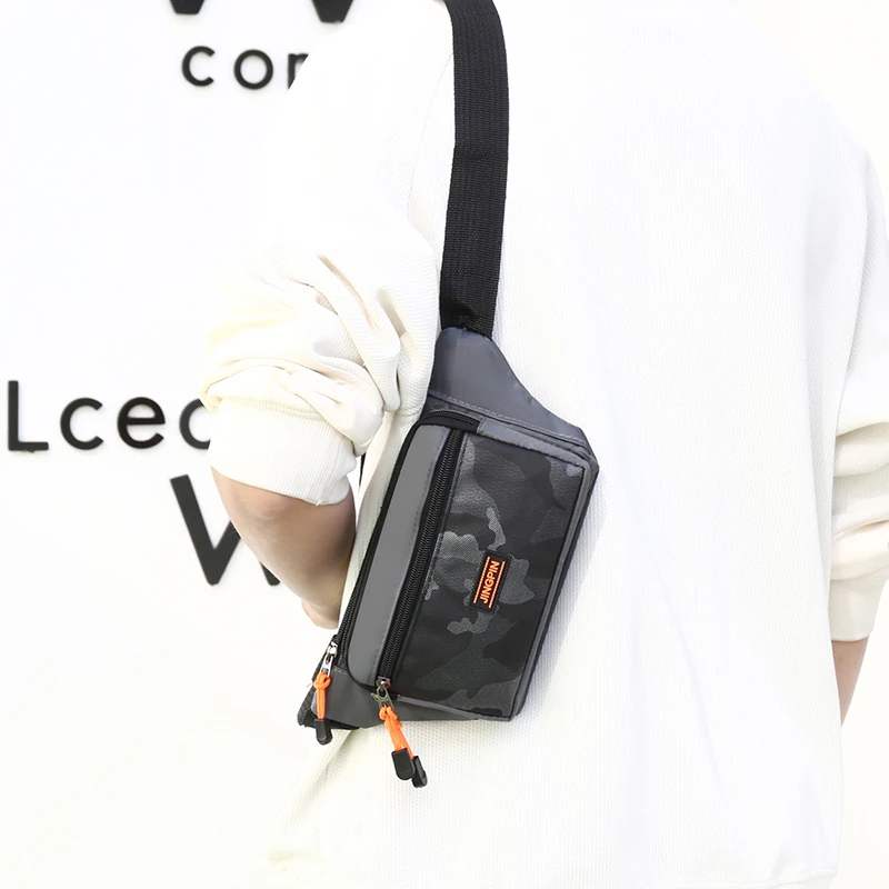 Bolso de pecho para hombre, bandolera de un hombro, gran capacidad, deportes al aire libre y ocio, bolso de hombro pequeño a la moda, gran capacidad