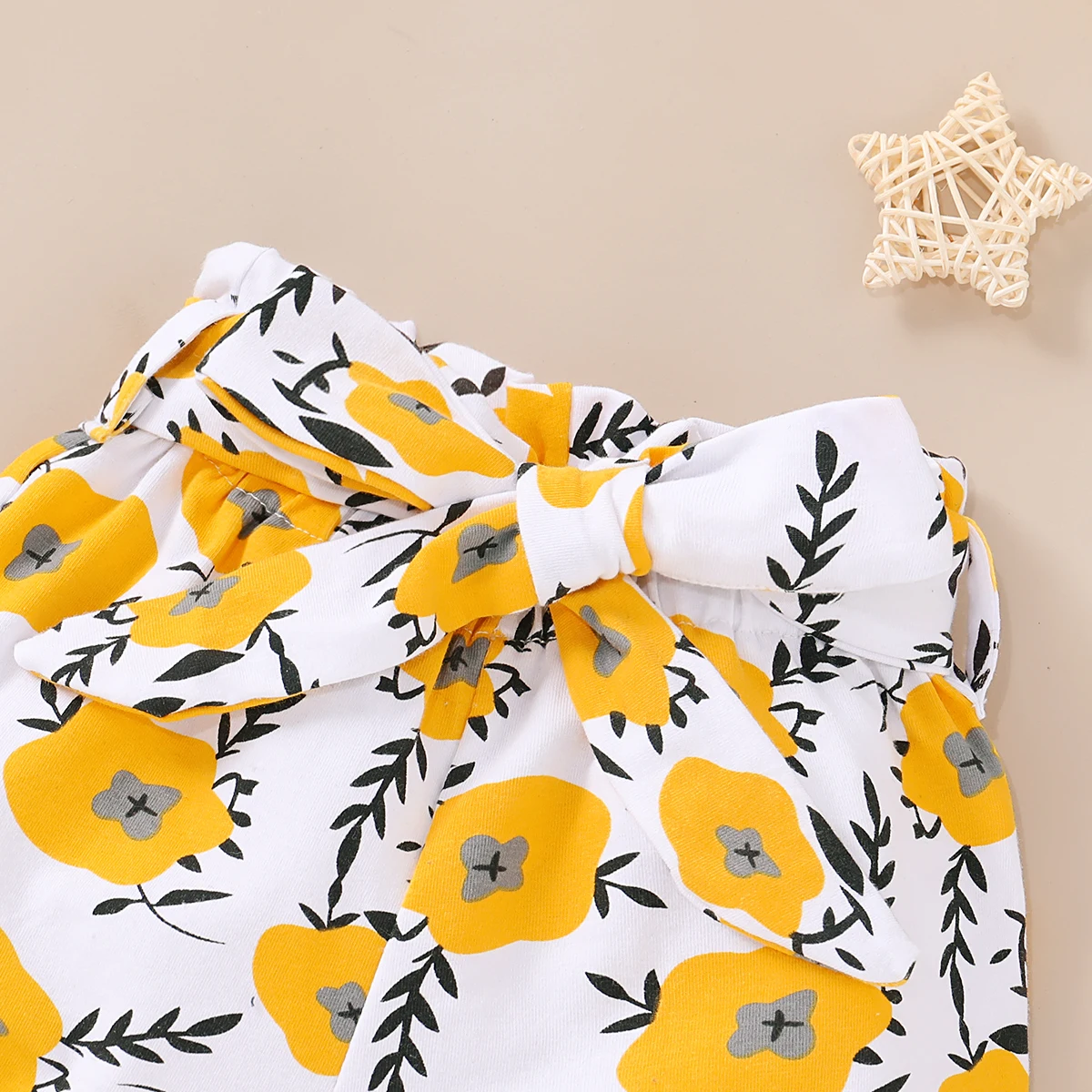 0-18 Months Infant Toddler Baby Girl Short Sleeves Crew Neck Romper+Floral Shorts+headband 3PCS Summer Baby Set Leisure Clothes