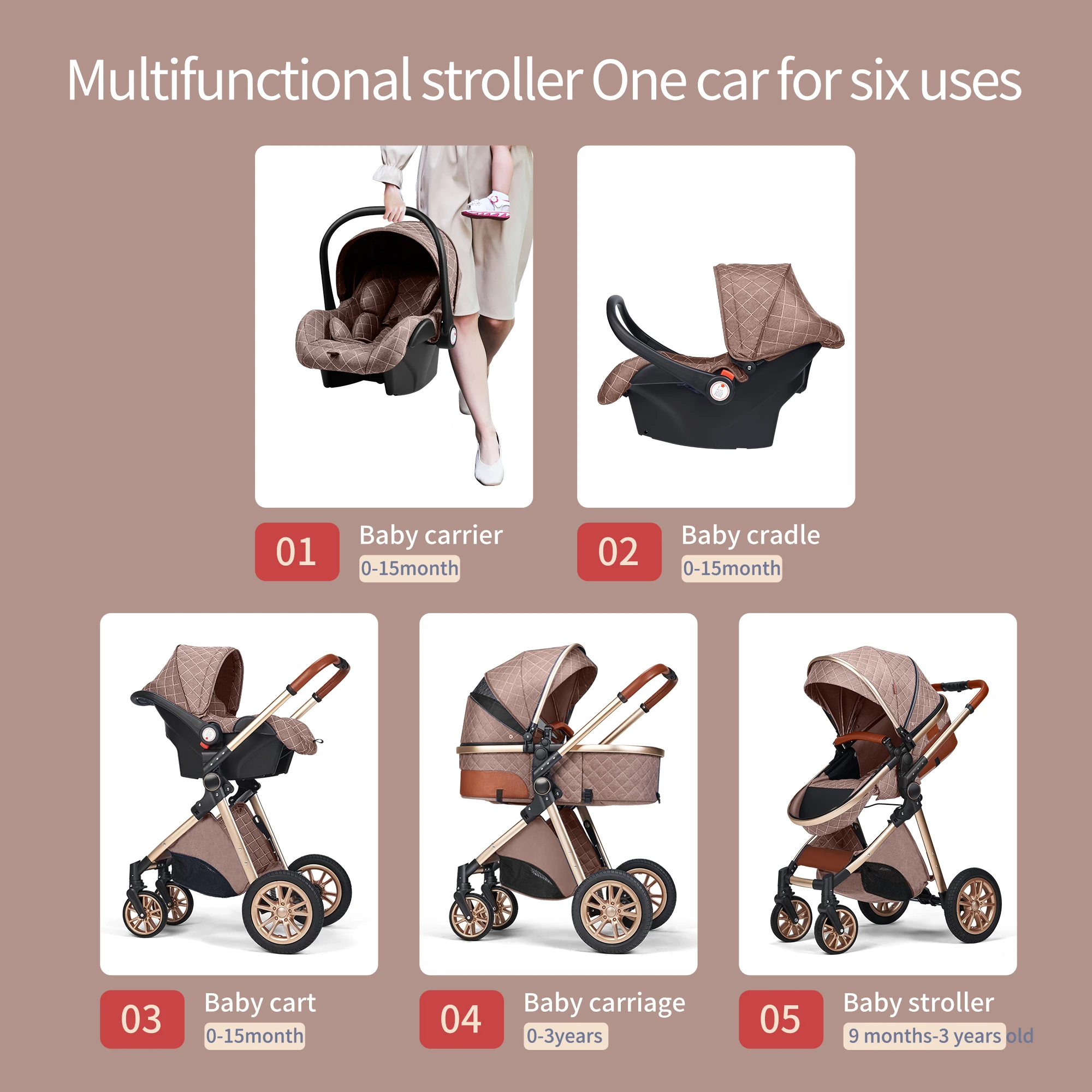 Luxury 3-in-1 Stroller 5