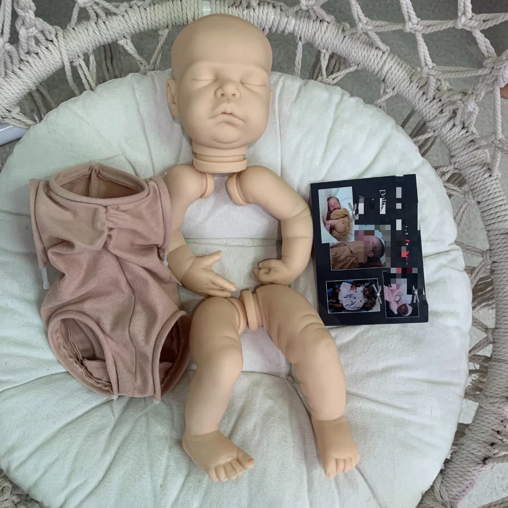 19inches Reborn Doll Kit Cecily Fresh Color Soft Vinyl Doll Parts with Cloth Body and COA Handmade Bebe Reborn Supply