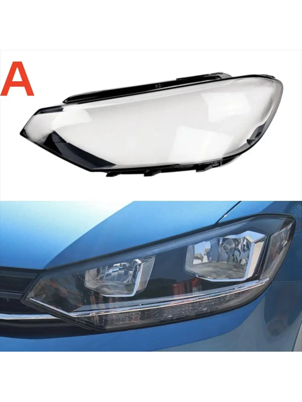 Für Volkswagen VW Touran L 2016-2021 Modelljahr Vordere Scheinwerferabdeckung Transparente Lampenschirm Scheinwerferglas Gehäuse Karosserie-Kit Zubehör