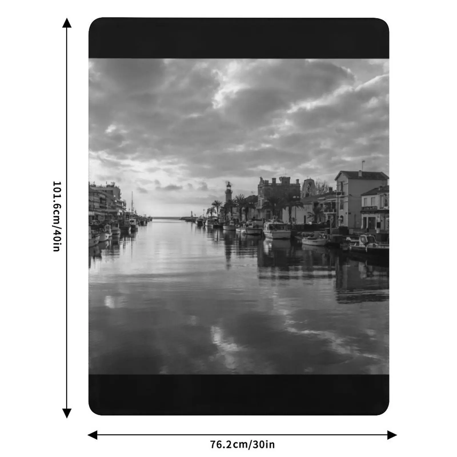 ميناء غراو دو روي فرنسا رمي بطانية Beautifuls سرير كبير تأثيري أنيمي البطانيات #6