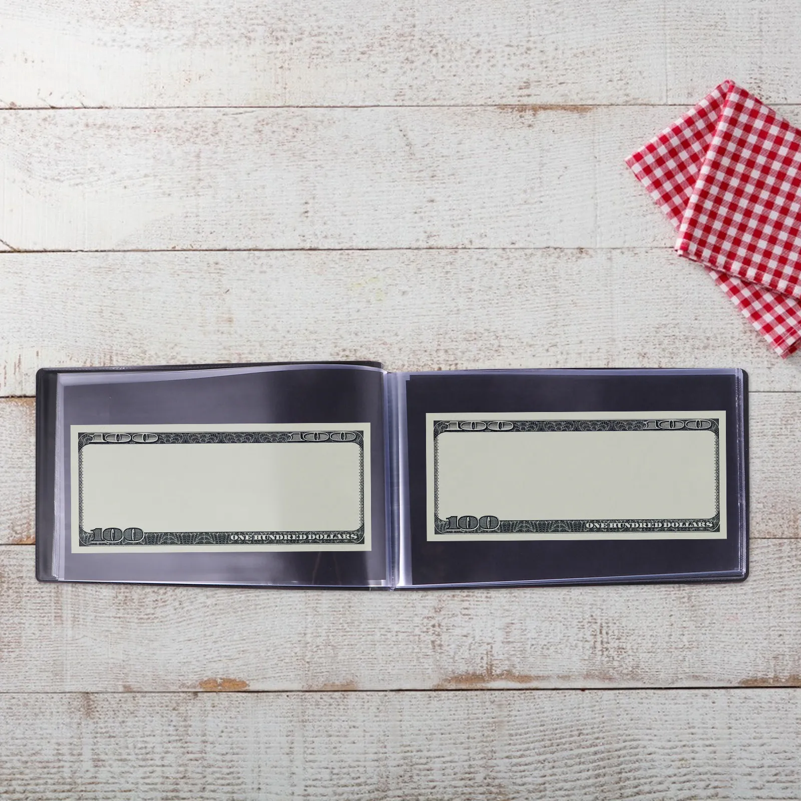30 Pages Paper Money Holder Case Pvc Banknote Collection Album Dust-Proof Oxidation Resistant Portable Storage Box For