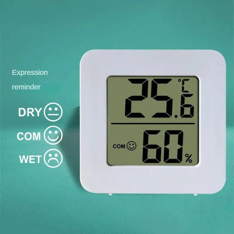 1-5PCS White Mini Temperature and Humidity Sensor Mini Home Electronic Wet Thermometer Bedroom Home