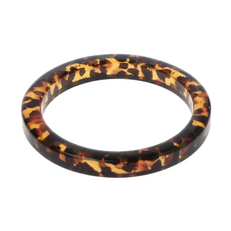 Tortoiseshell Acrylic Bracelet Resin Brown Leopard Mottled Bangle Women Jewelry Drop Shipping