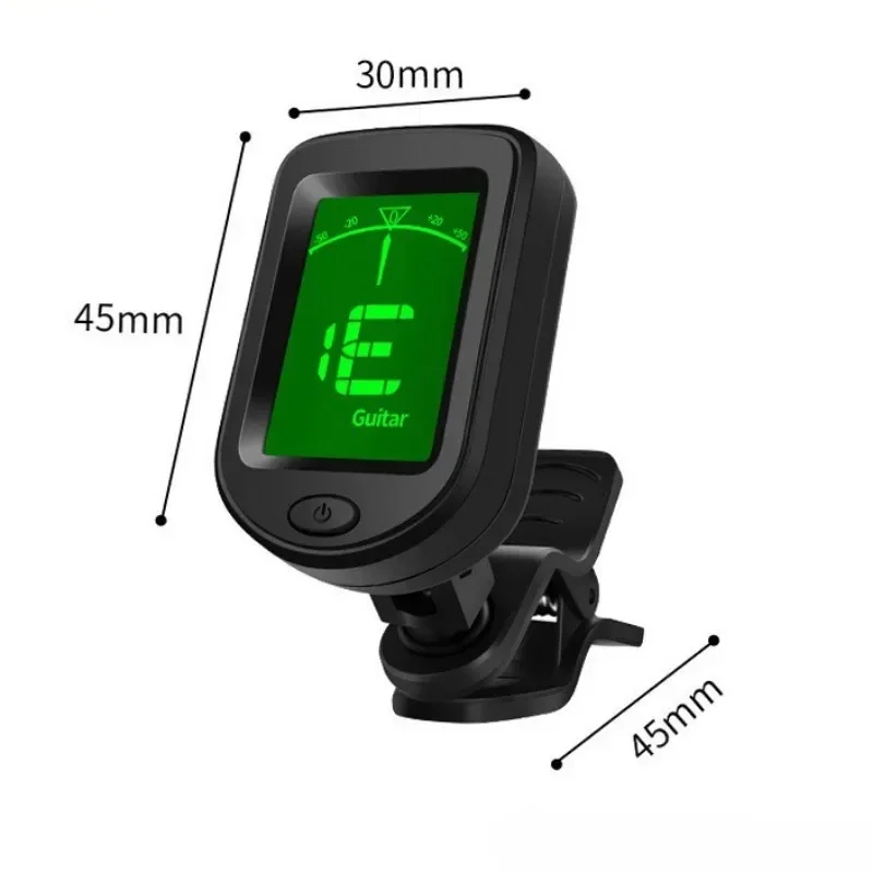 Guitar Tuner Digital Clip-On Acoustic Tuner For Bass Violin Ukulele 360 Degree Rotatable Tuner Guitar Accessories