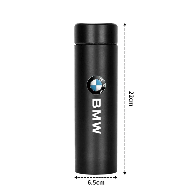 1pcs Car Smart Thermos Bottle Temperature Stainless Travel Mug Emblem For BMW M E90 E91 E92 E93 E60 E61 F10 F07 Car Accessories