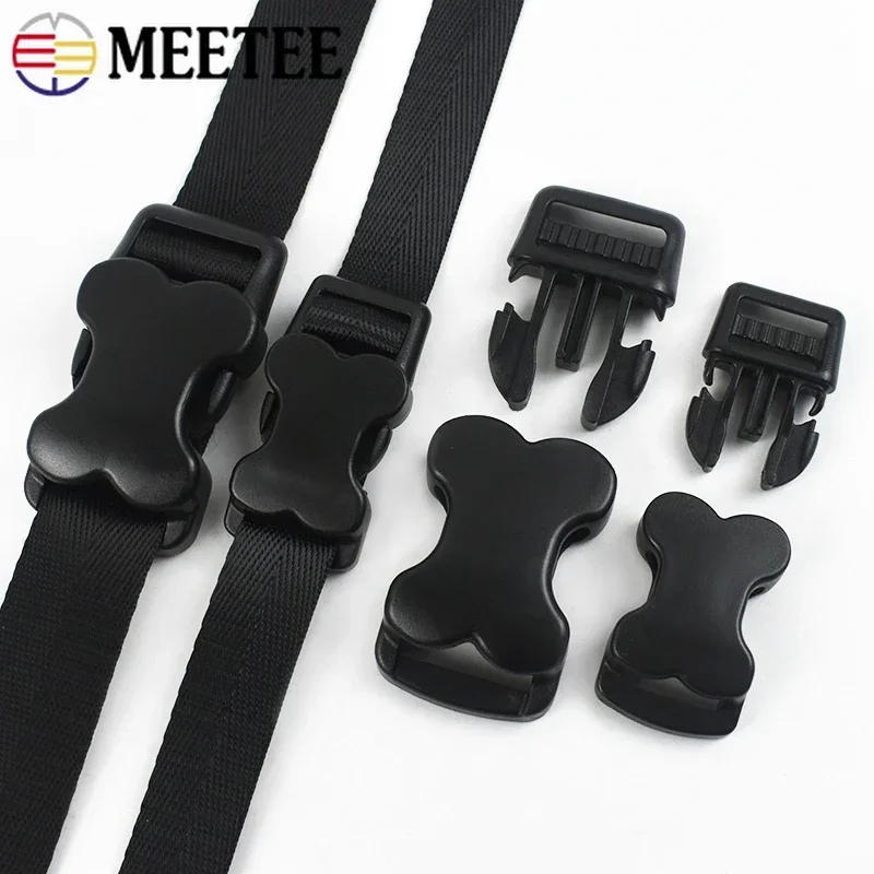 2Sets 20/25/32mm Backpack Shoulder Strap Repair Plastic Release Buckle Webbing Accessory Manual Bag Tape Slider Side Clip Clasp