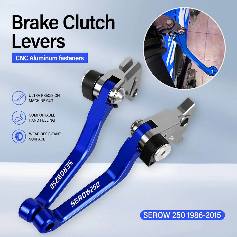 

Для мотоциклов YAMAHA SEROW250 1986-2015 2014 2013 2012, поворотные складные рычаги тормозной муфты с логотипом SEROW 250