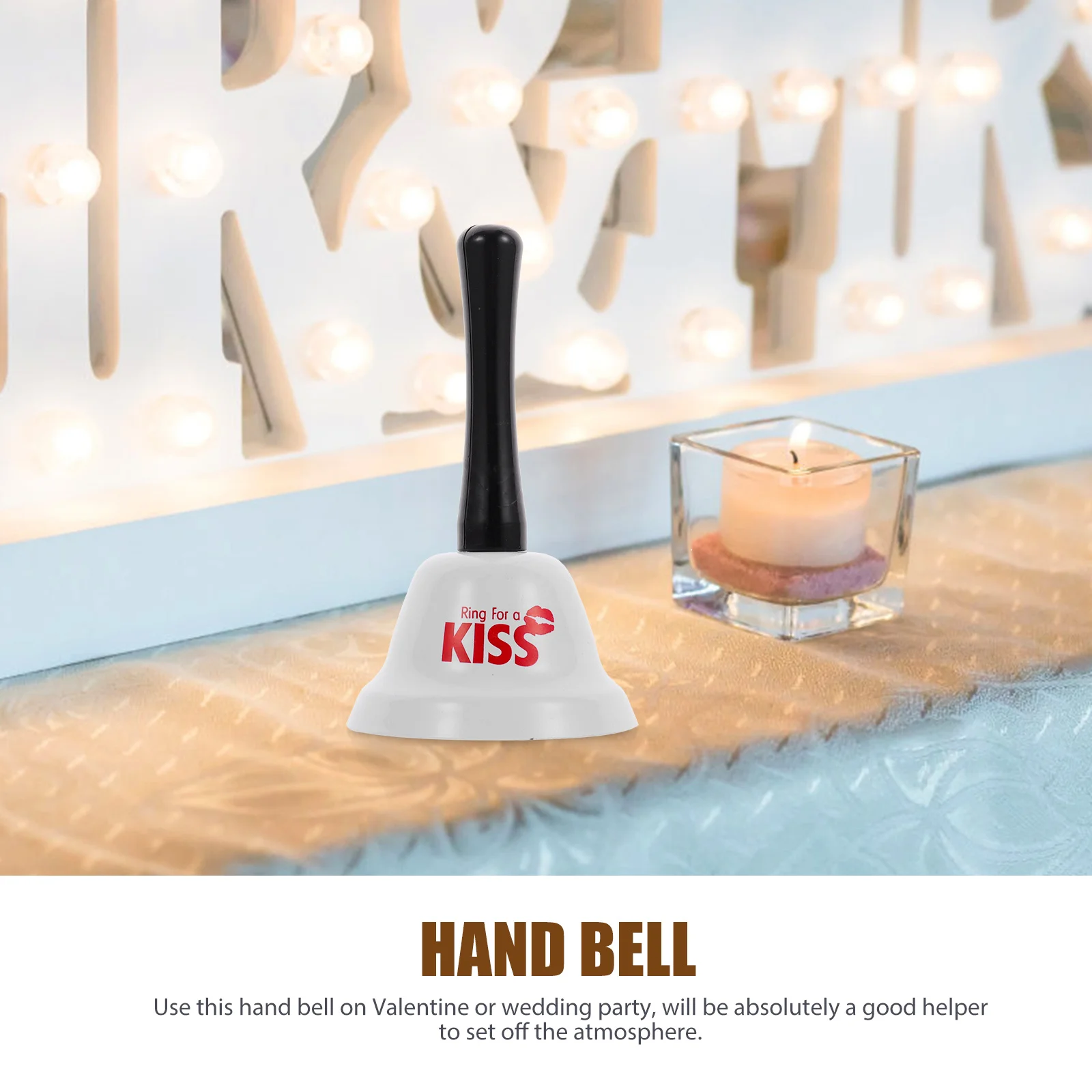 حلقة لجرس قبلة، جرس يدوي محمول، مادة ممتازة، دعامة هتاف الزفاف، هدية رومانسية، لوازم الزفاف للذكرى السنوية #1