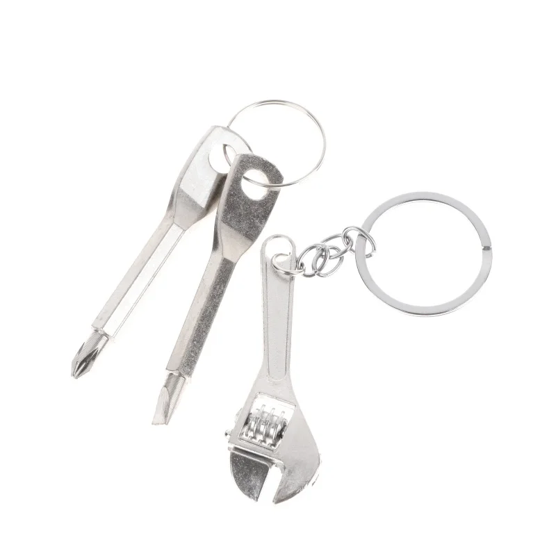 

3Pcs/Set Mini Cross+ Flat Screwdriver + Wrench Portable Set Multifunctional Mini Wrench Keychain For Bike Motorcycle Repair Tool