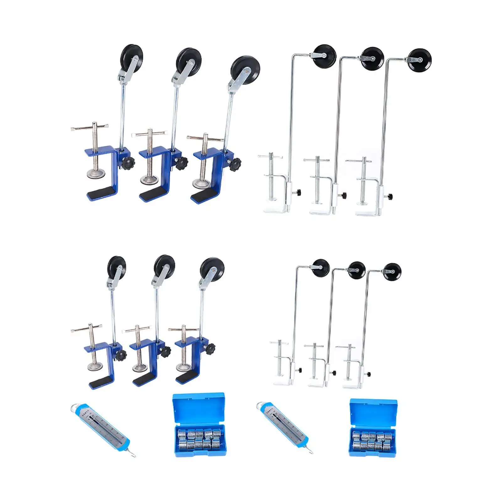 Physics Experiments Set Easy Use Stable Portable Support Rod Fixed Pulley Table Clamp Group for Home High School Students Kids