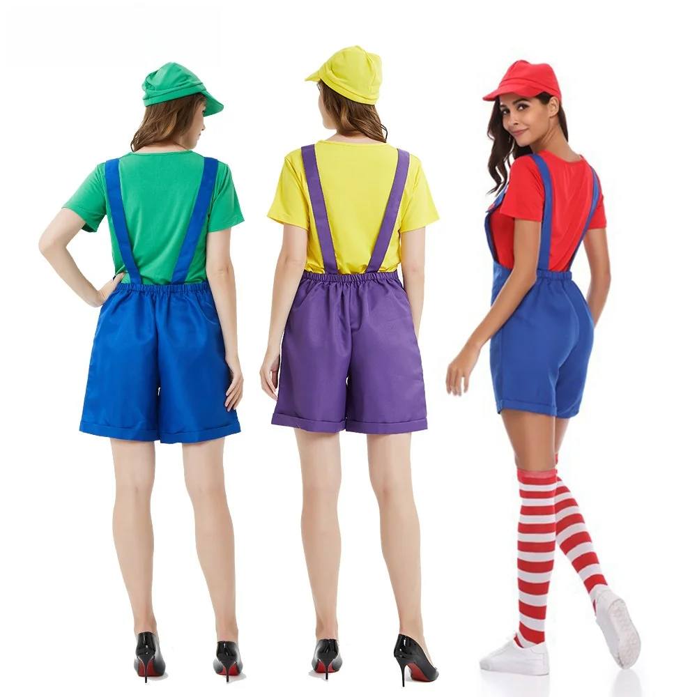 大人用ハロウィンパーティーコスプレマリオロールプレイング漫画ゲームユニフォームルイコスチュームパーティー用品ポリエステル繊維00%
