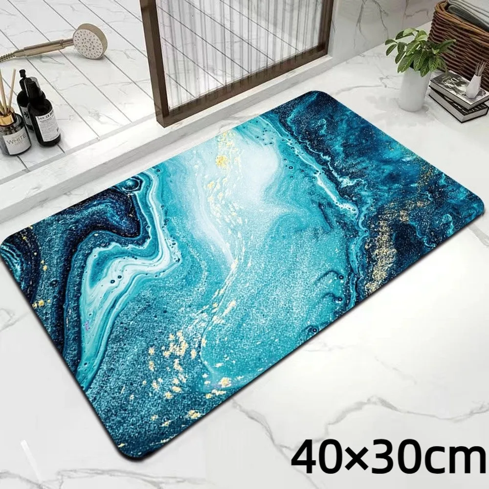 

New Gilded Marble Kitchen Drain Mat Antiskid Washable Coffee Drain Pad Quick Dry Bathroom Absorbent Pads