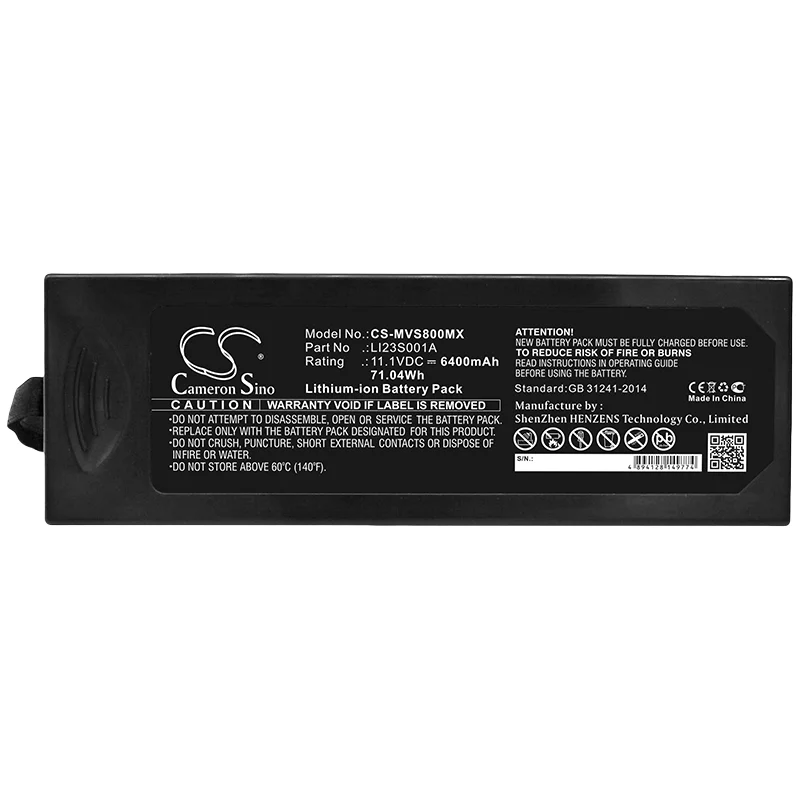 Cameron Sino 4400mAh/6400mAh Patient Monitor LI23S001A Battery for Mindray WATO EX50, EX-60, EX60, EX-65, EX65, PM8000, PM7000