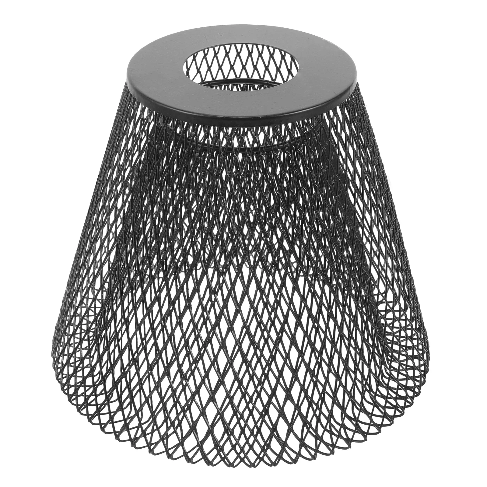 

Metal Cage Lamp Shade Trapezoid Hollow Mesh For Pendant Ceiling Hanging Lamp Replacement Cover Chandelier Lighting Fixture