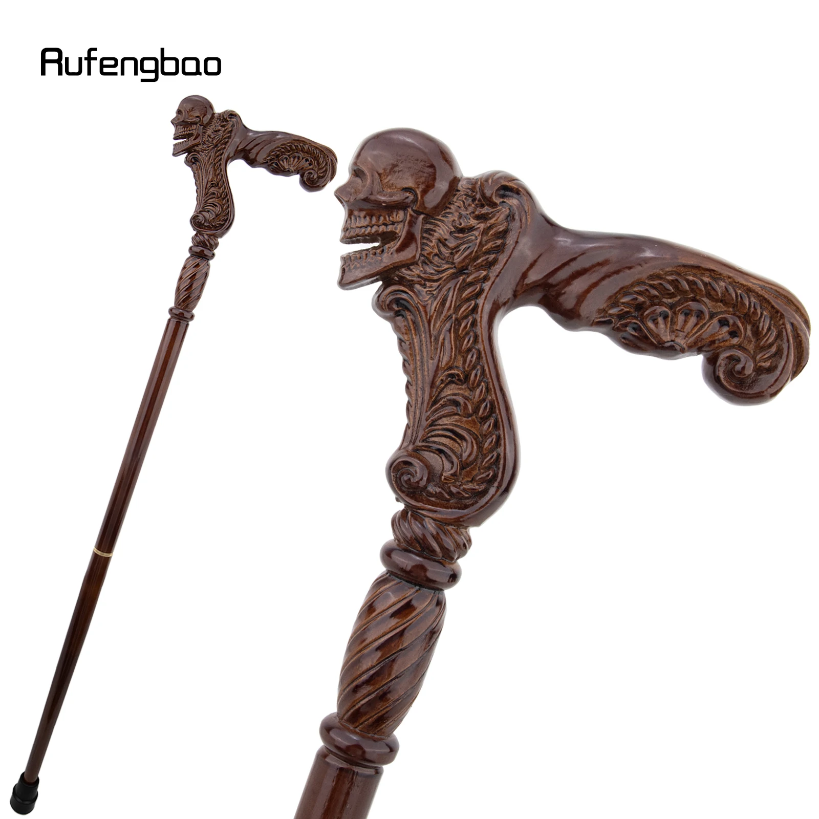 skull-brown-wooden-fashion-walking-stick-decorative-vampire-cospaly-party-wood-walking-cane-halloween-mace-wand-crosier-93cm