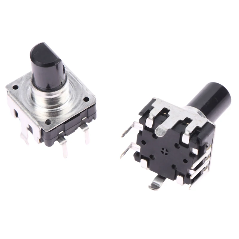 1pc 11.5/14/19mm EC12 360 Degree Rotary Encoder RE12 Audio Encoder Coding 5Pin 24 Position With Push Button Switch Handle