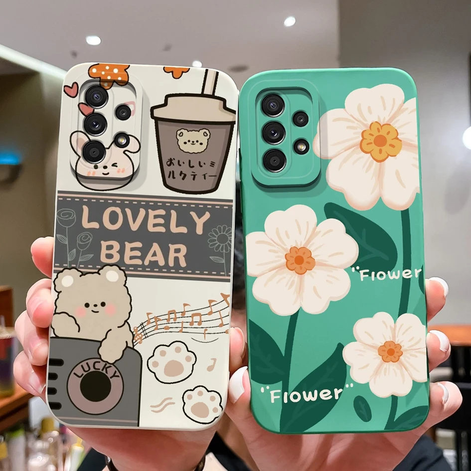Phone Cases For Samsung A52 Galaxy A52s A53 Luxury Fashion Matte Shockproof Protective Silicone Soft TPU For Samsung A 52 Fundas