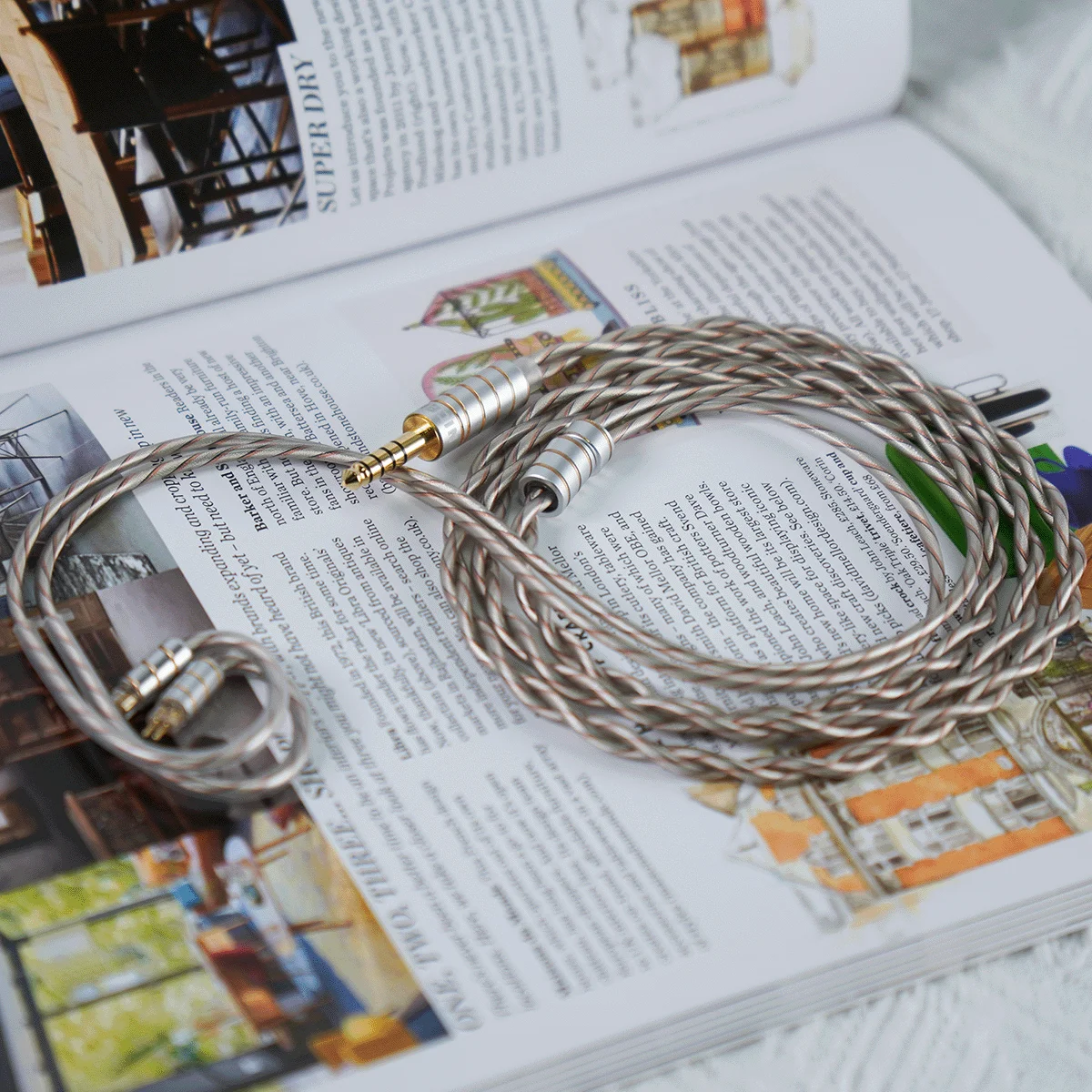 NICEHCK MixDNA 6N نحاس مطلي بالفضة + 6N OFC مادة مختلطة صوت سماعة ترقية كابل 0.78 مللي متر 2Pin/QDC/MMCX موصل #1