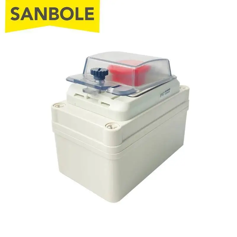 M22 في الهواء الطلق للماء IP67 مفتاح بـزر دفع مربع الطوارئ توقف التحكم توزيع الأحمر 10A المسمار تركيب #4