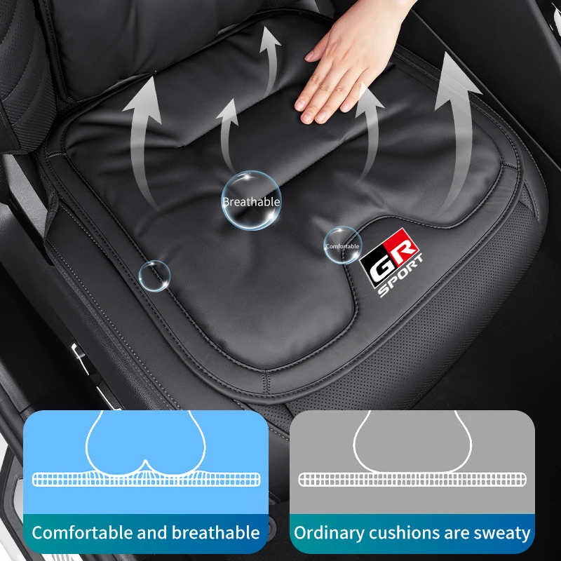 Car Front Rear Seat Cover Velour Leather Cushion Backrest Protective Mat For Toyota GR Sport C-HR RAV4 Avensis Prado Prius TRD